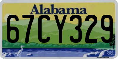 AL license plate 67CY329