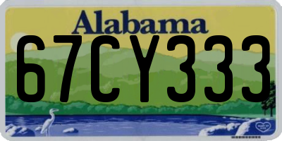 AL license plate 67CY333