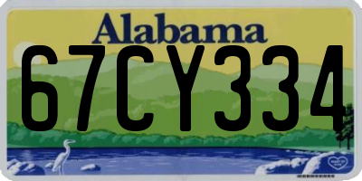 AL license plate 67CY334