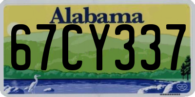 AL license plate 67CY337