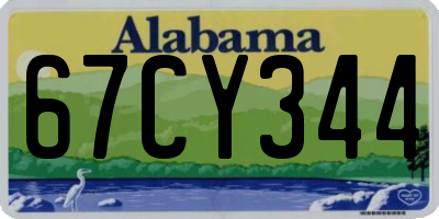 AL license plate 67CY344