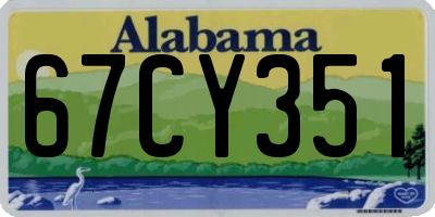 AL license plate 67CY351