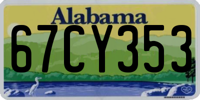 AL license plate 67CY353