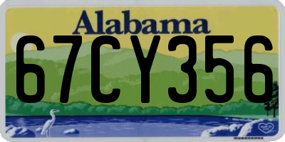 AL license plate 67CY356