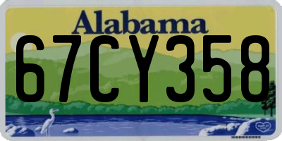 AL license plate 67CY358