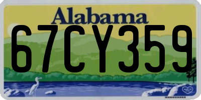 AL license plate 67CY359
