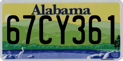AL license plate 67CY361