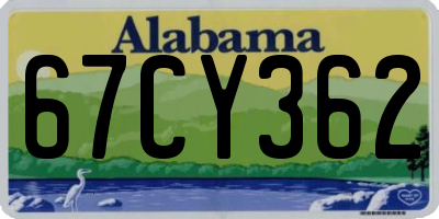 AL license plate 67CY362