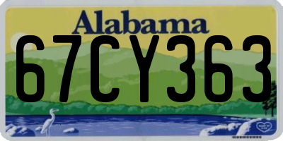 AL license plate 67CY363