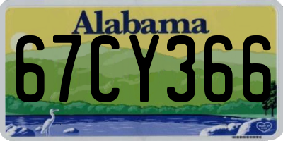 AL license plate 67CY366