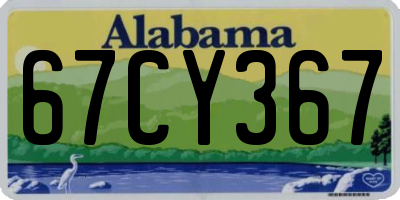AL license plate 67CY367
