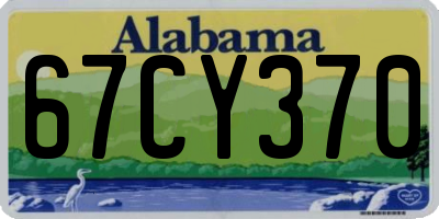 AL license plate 67CY370