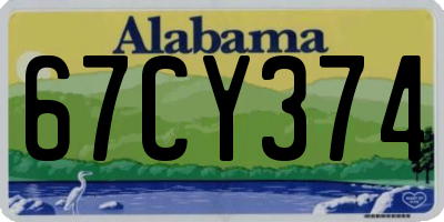 AL license plate 67CY374