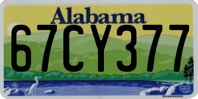 AL license plate 67CY377