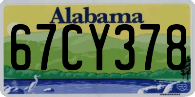 AL license plate 67CY378