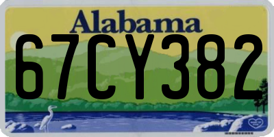 AL license plate 67CY382