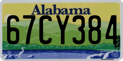 AL license plate 67CY384