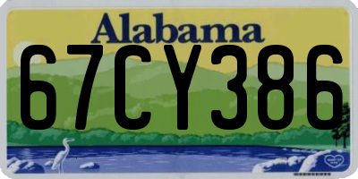 AL license plate 67CY386