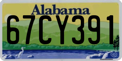 AL license plate 67CY391