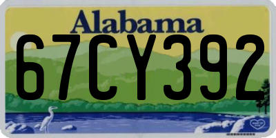 AL license plate 67CY392