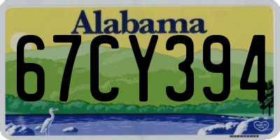 AL license plate 67CY394