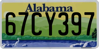 AL license plate 67CY397