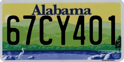 AL license plate 67CY401