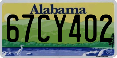 AL license plate 67CY402