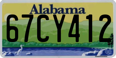 AL license plate 67CY412