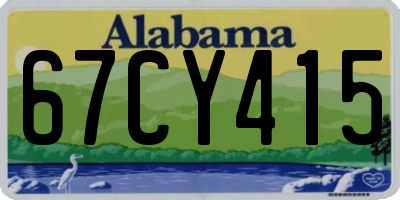 AL license plate 67CY415