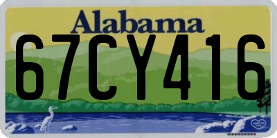 AL license plate 67CY416