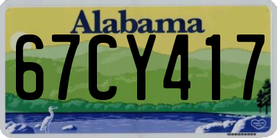 AL license plate 67CY417