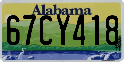 AL license plate 67CY418