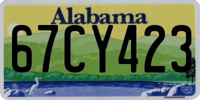 AL license plate 67CY423