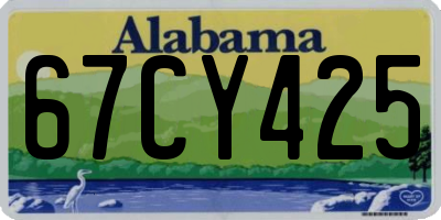 AL license plate 67CY425