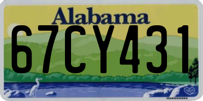 AL license plate 67CY431