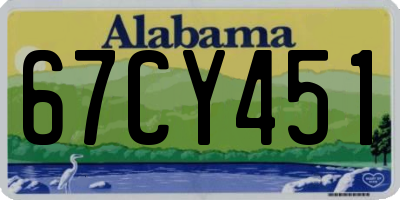 AL license plate 67CY451