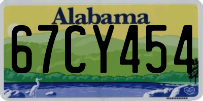 AL license plate 67CY454