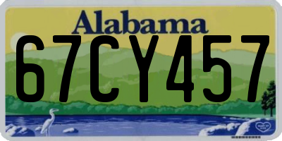 AL license plate 67CY457