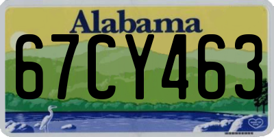 AL license plate 67CY463