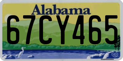 AL license plate 67CY465