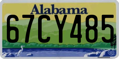 AL license plate 67CY485