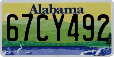 AL license plate 67CY492