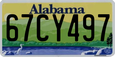 AL license plate 67CY497