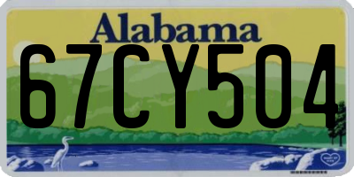 AL license plate 67CY504
