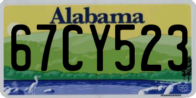 AL license plate 67CY523