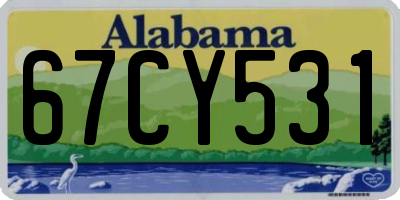 AL license plate 67CY531