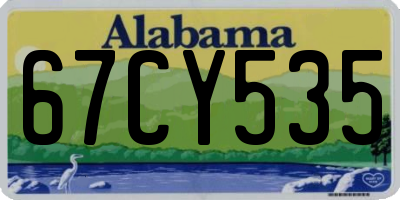 AL license plate 67CY535