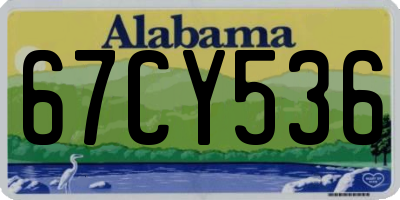 AL license plate 67CY536
