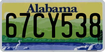 AL license plate 67CY538